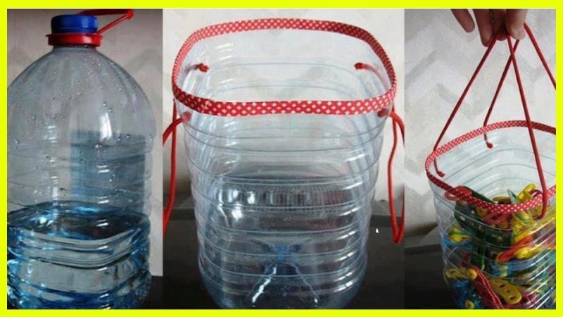 Корзинки из 5 литровых пластиковых бутылок