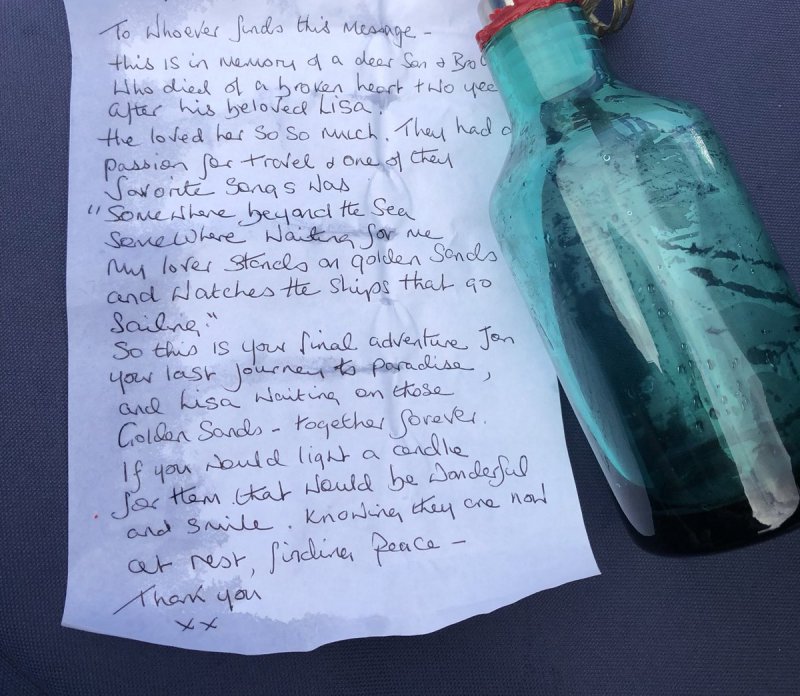 Бутылка с запиской