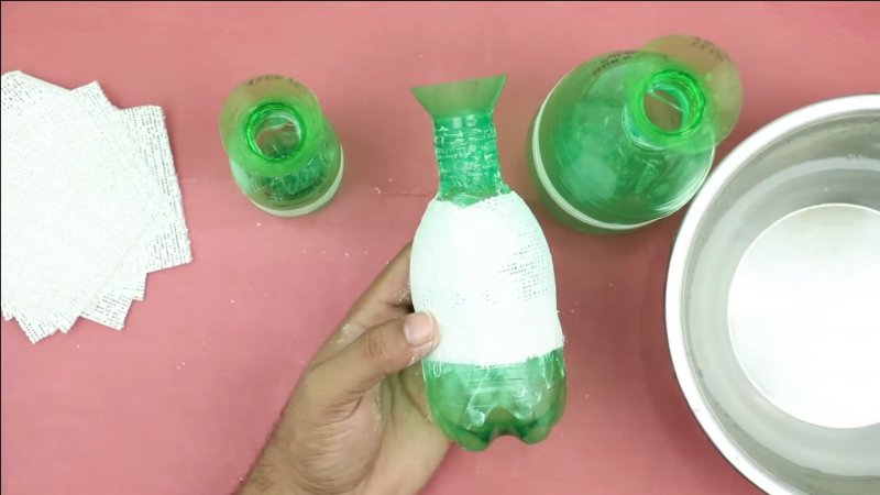 Ваза из пластиковой бутылки своими руками