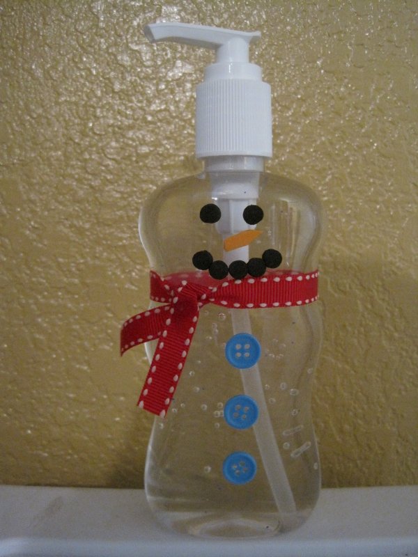 Снеговик на бутылку