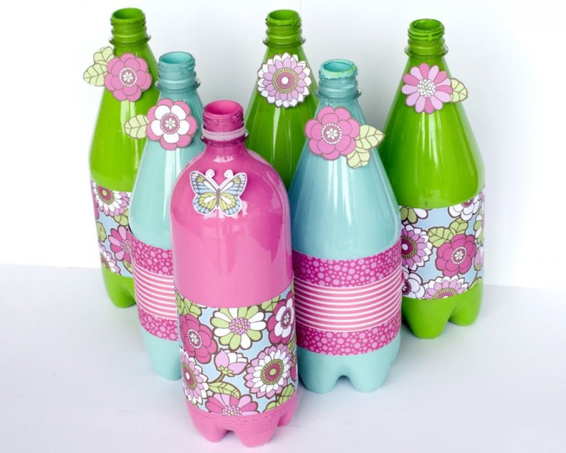 Красивые пластиковые бутылки