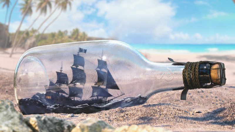 Пираты Карибского моря чёрная Жемчужина в бутылке
