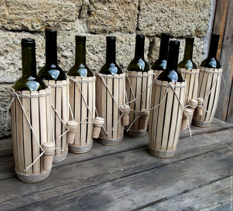 Упаковка для вина из дерева