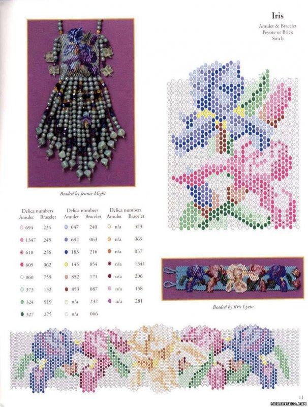 Схемы браслетов из бисера Мозаичное плетение