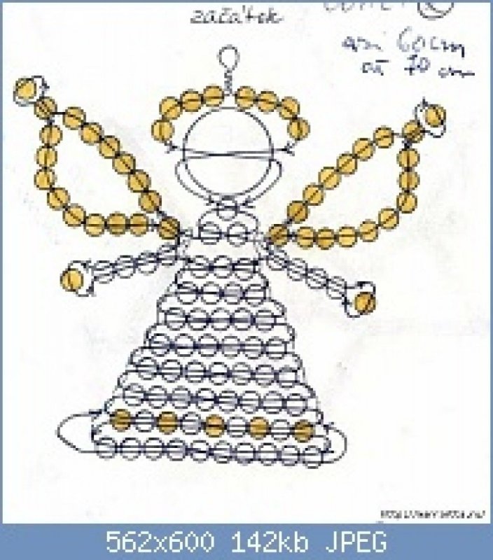 Схема плетения из бисера ангела для начинающих