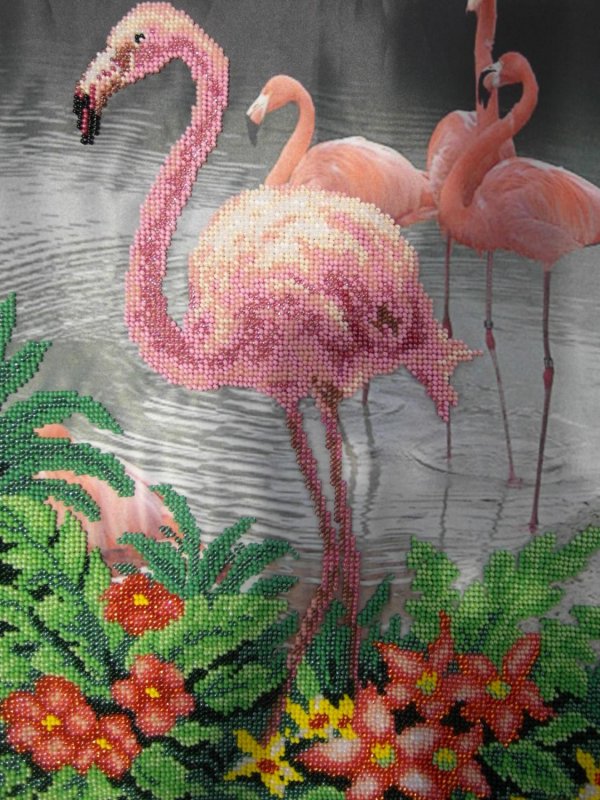 Матренин Посад вышивка бисером Фламинго
