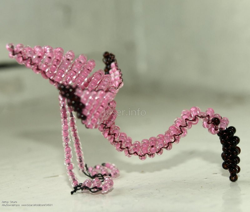 Плетение бисером Фламинго