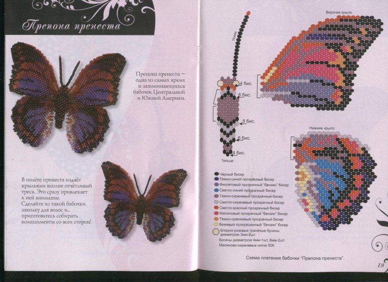 Схемы бабочек Натальи Бушевой
