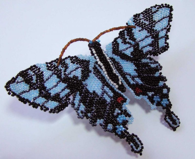 Параллельное плетение бисером бабочки