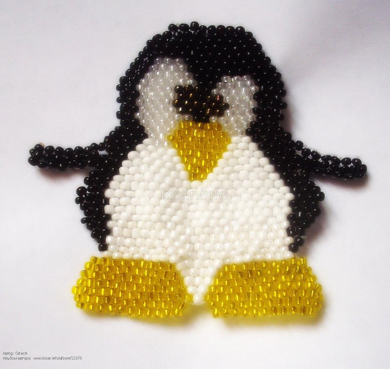 Пингвин из бисера