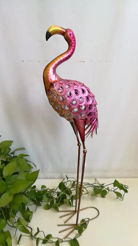 Металлический Фламинго садовый