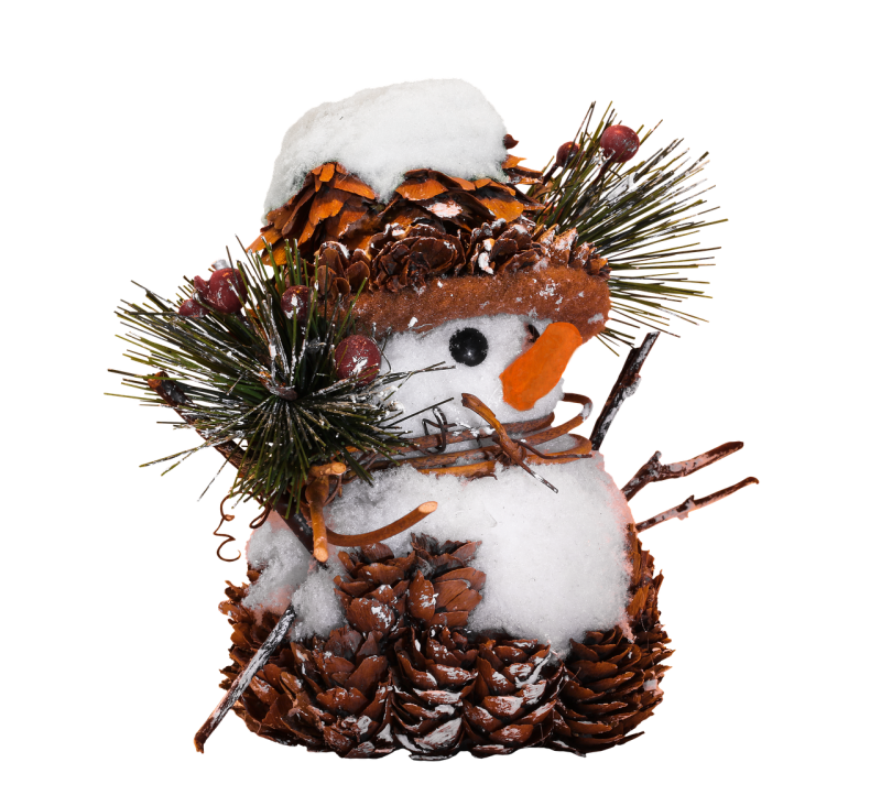 Снеговик из шишки