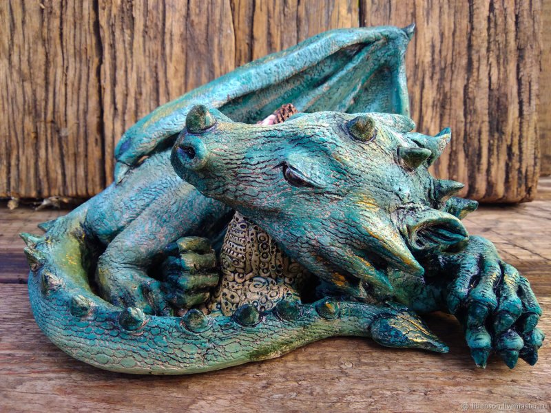 Полимерная глина спящий дракон