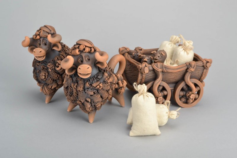Скопинская керамика глиняная свистулька