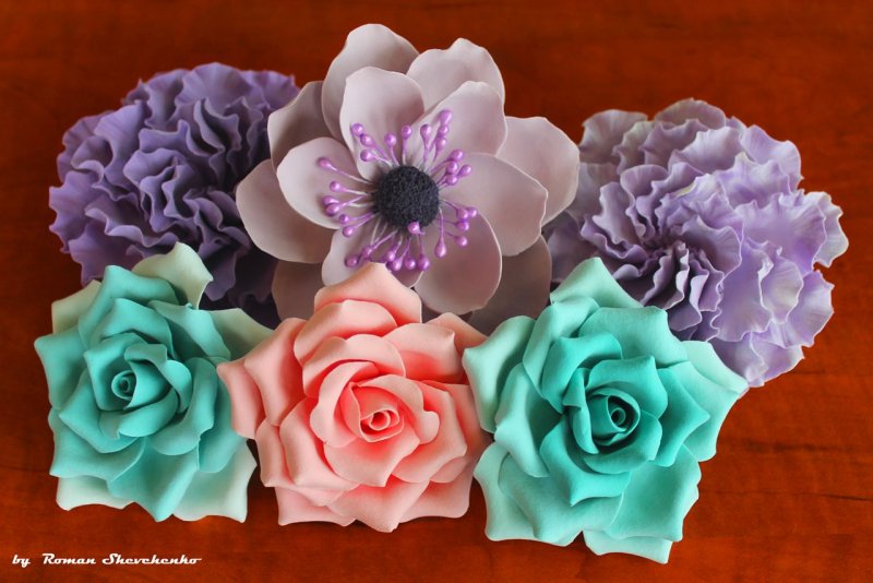 Букет цветов из полимерной глины