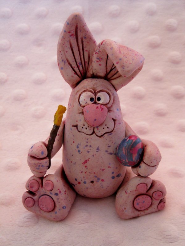 Кролик из полимерной глины