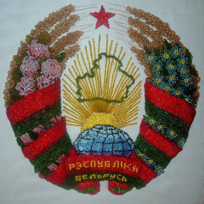 Герб России из макарон