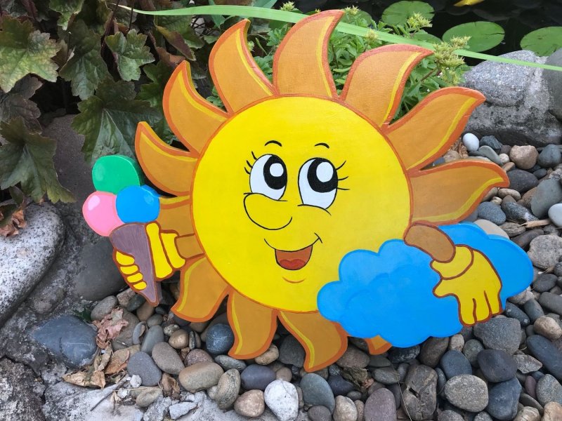 Солнышко на веранду в детский сад своими руками