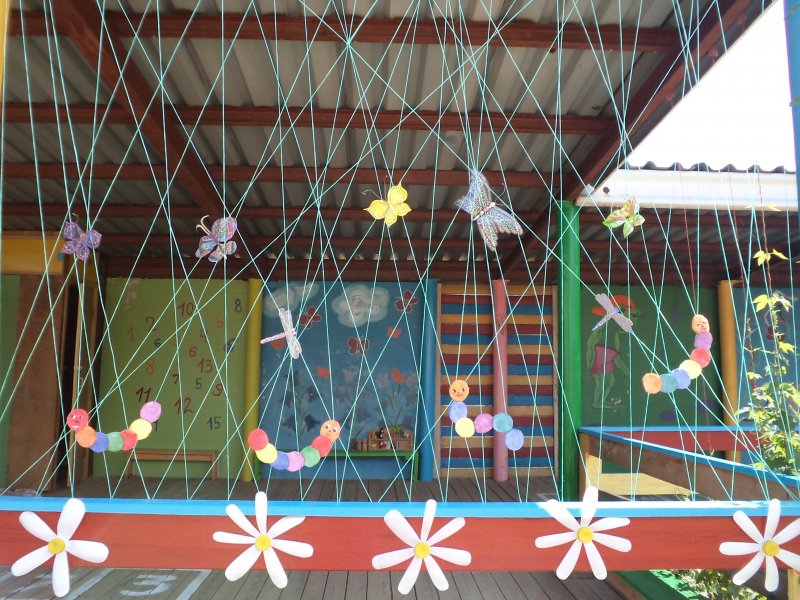 Декор веранды в детском саду