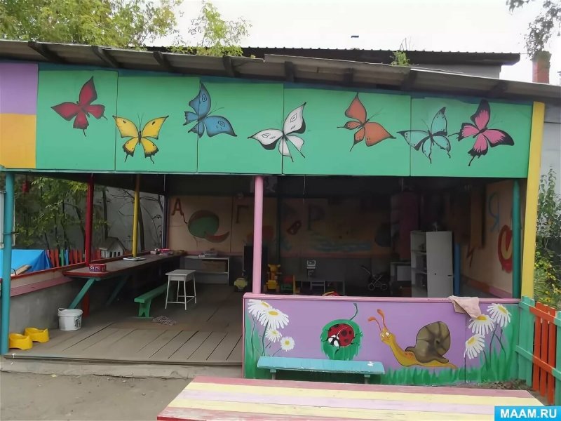 Украсить веранду в детском саду