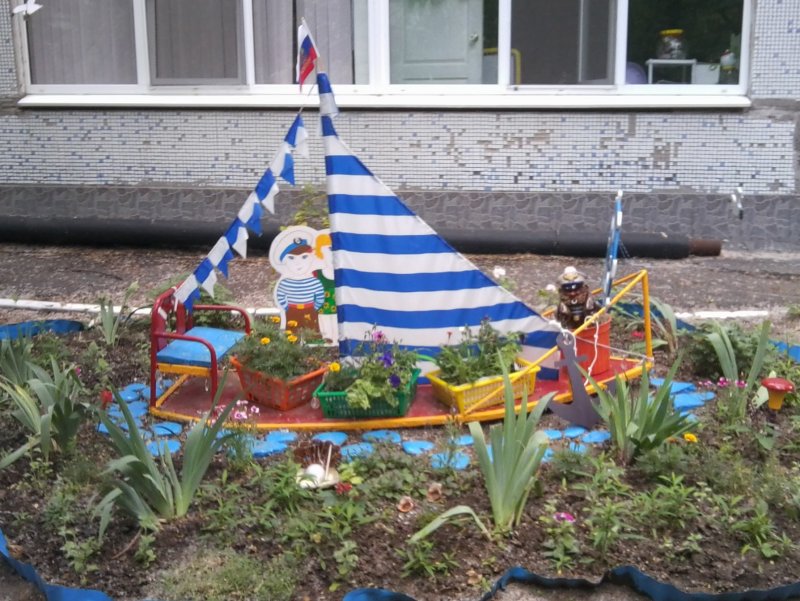 Морская тематика на участке детского сада