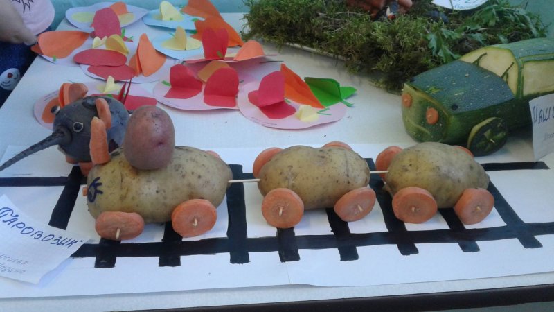Поделка из овощей в детский сад дары осени