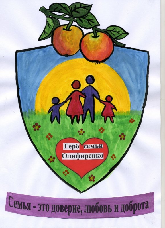 Герб моей семьи для детского сада аппликации