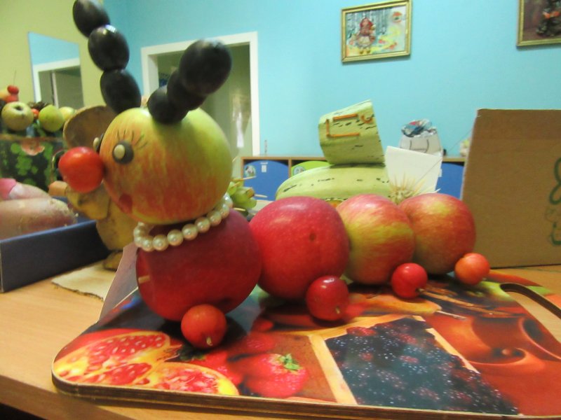 Выставка из овощей и фруктов в детском саду