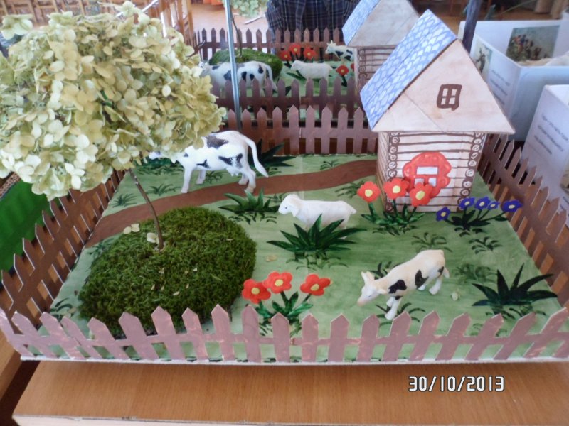 Сельский дворик поделка в детский сад
