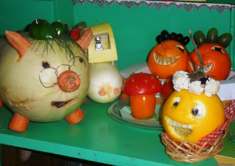 Конкурс поделок из овощей и фруктов в детском саду