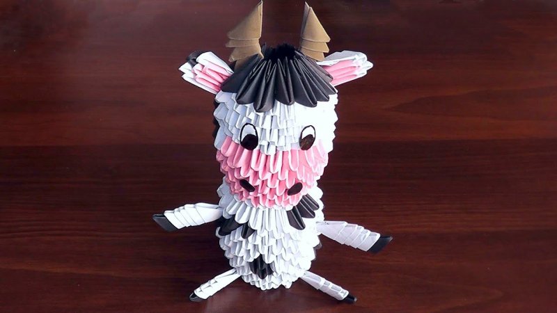 Модульное оригами корова