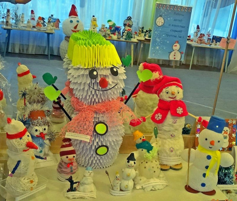 Конкурс снеговиков в детском саду