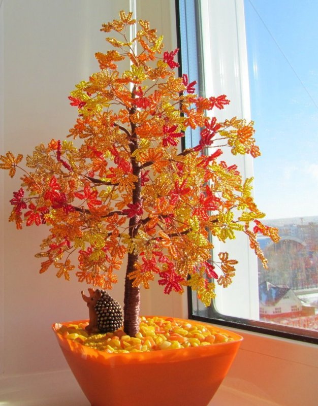 Осеннее дерево из втулок