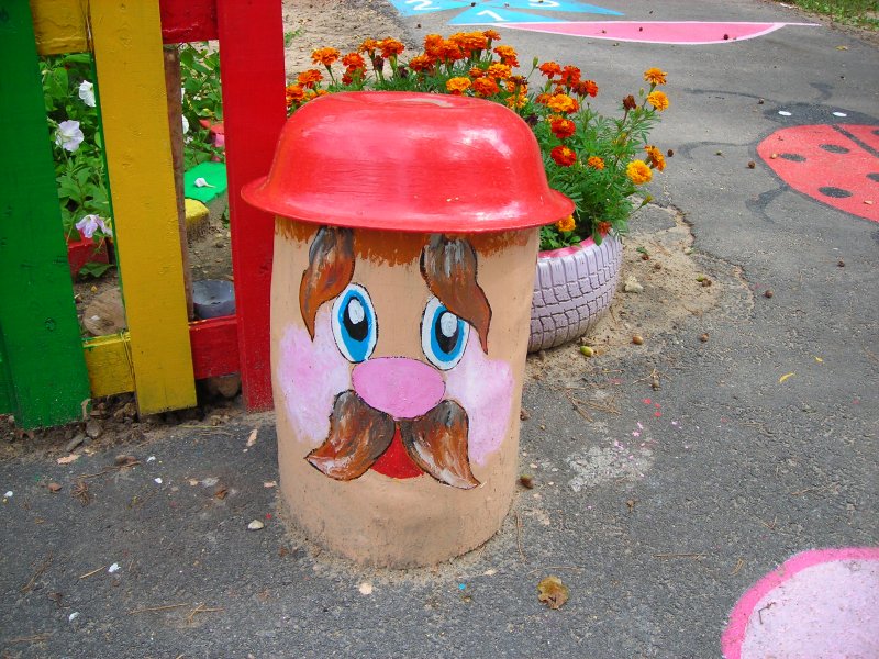 Украсить пенек в детском саду