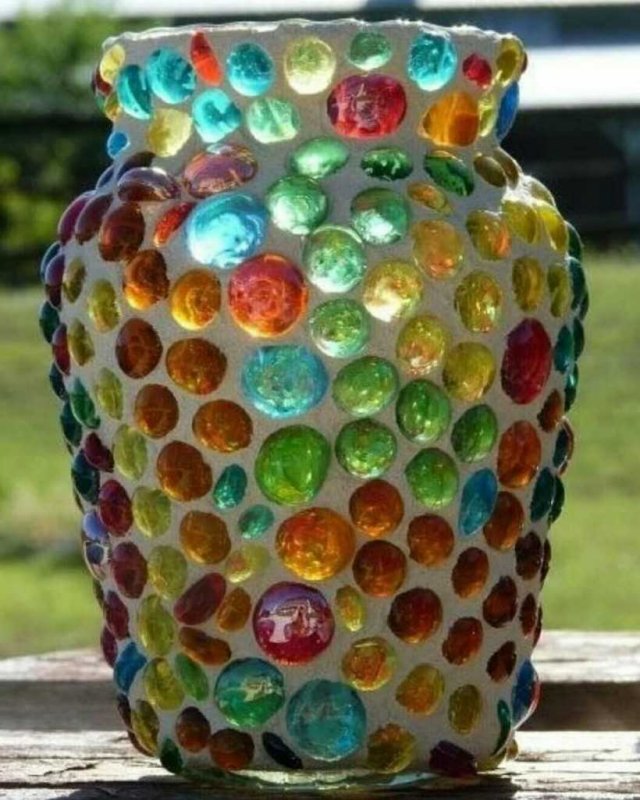 Декор из стеклянных шариков