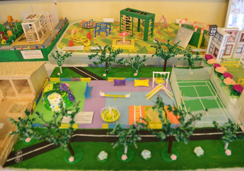 Макет площадки детского сада