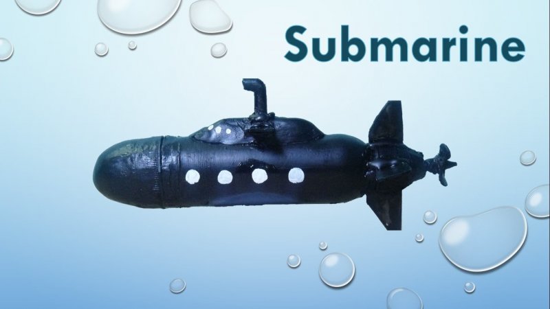Подводная лодка из пластилина
