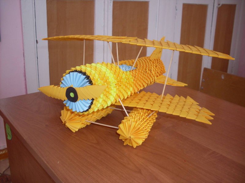 Модульное оригами самолет