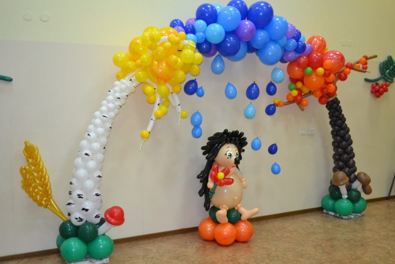 Фигуры из шаров в детский сад