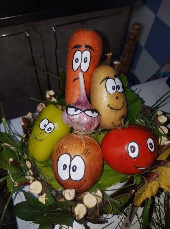 Выставка из овощей и фруктов в детском саду
