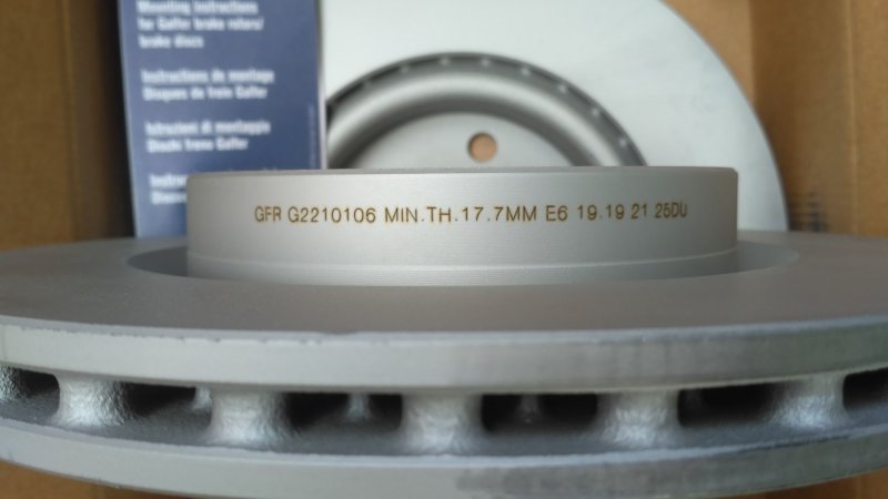 GALFER b1g22501991 тормозной диск