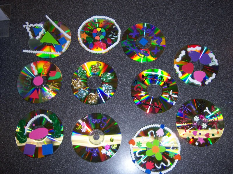 Декор из СД дисков