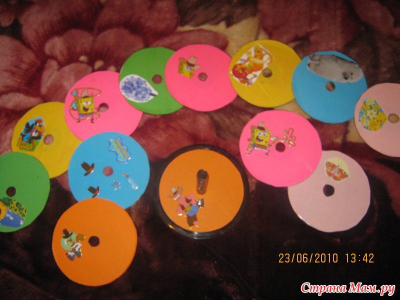 Украшения из дисков для детей в саду