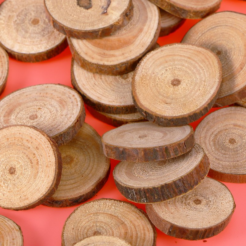 Срезы деревянные с корой