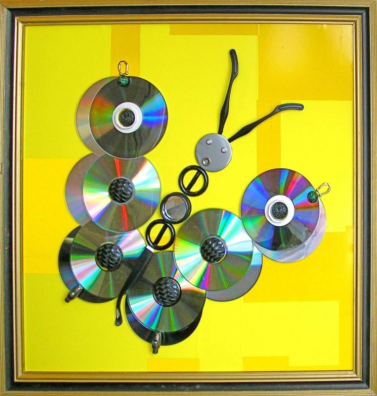 Декор из компакт дисков