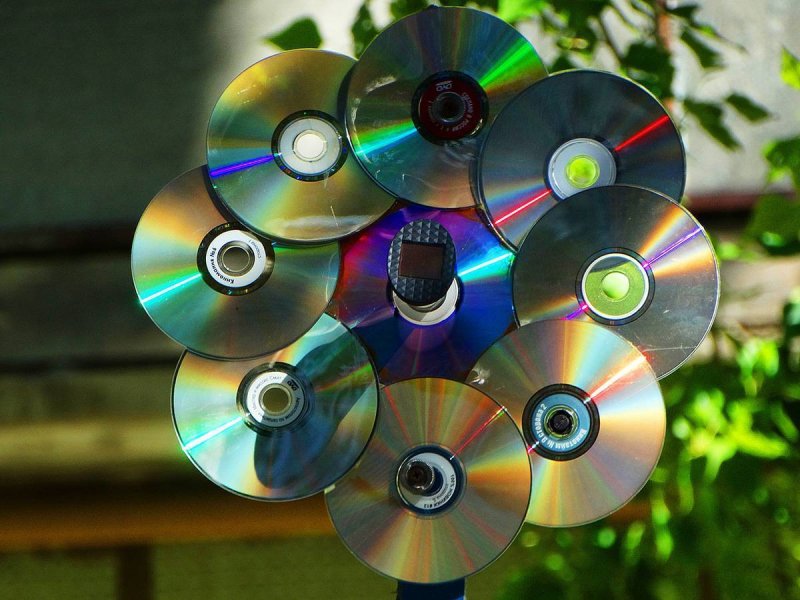 Мозаика из компакт дисков