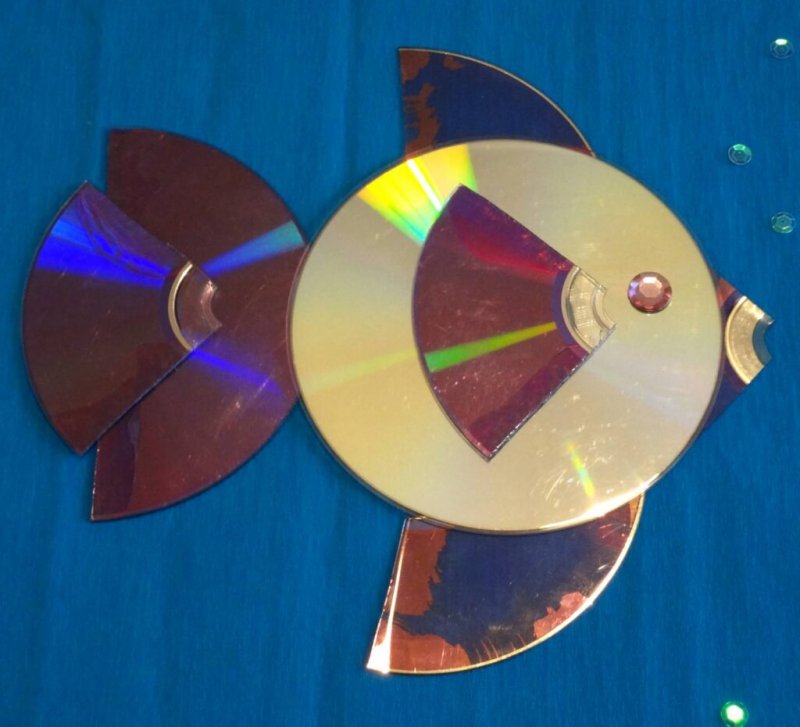 Елочные украшения из дисков