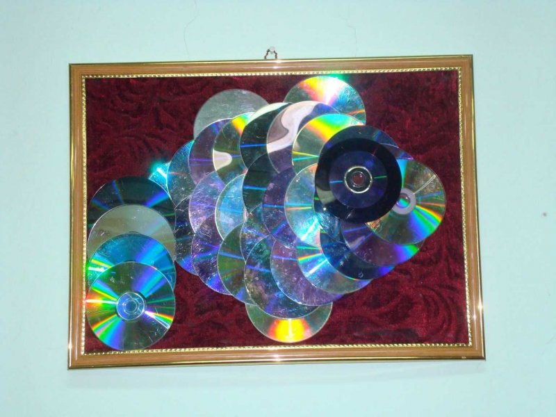 Декор из старых СД дисков