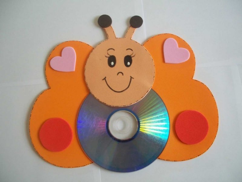 Сова из компакт дисков