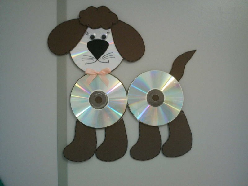 Часы из CD дисков